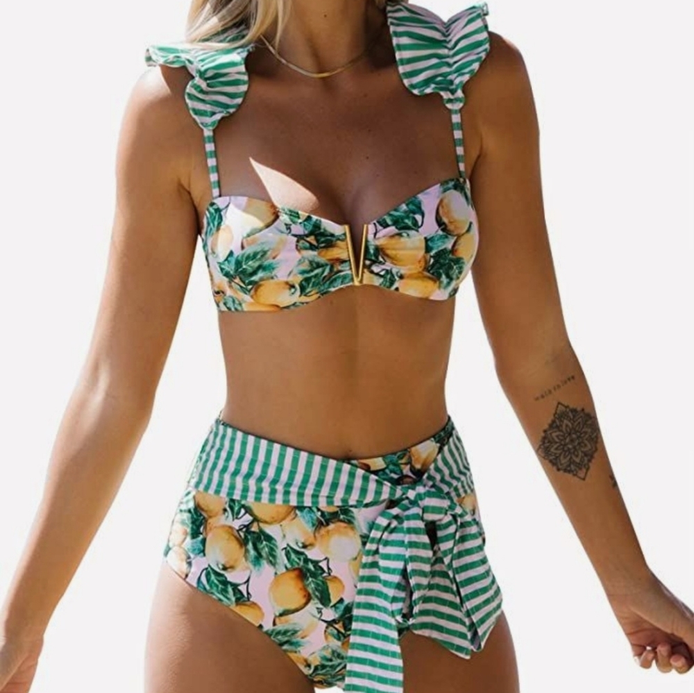 High waist bathing suit